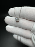 18" 14k White Gold Chain & 2ct E-F VS1 Lab Diamond Solitaire Pendant