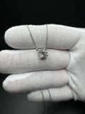 18" 14k White Gold Chain & 2ct E-F VS1 Lab Diamond Solitaire Pendant