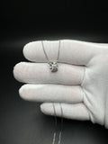 18" 14k White Gold Chain & 2ct E-F VS1 Lab Diamond Solitaire Pendant