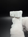 10mm 10k White Gold 1/10ctw Natural Diamond Huggies .84g