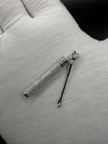 1.5" Silver Cylindrical Pendant with Small Screw Top Removable Spoon Inside