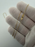 20" 14k Yellow Gold Herme$ Link 1mm 1.91g