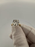 Size 6 14k Yellow Gold 5ct F VS+ Lab Diamond Solitaire Ring 3.5g