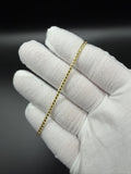 7.5" 14k Yellow Gold Franco 2.5mm 5.95g