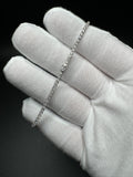 7.5" 14k White Gold 1.5ctw E VS1 Lab Diamond Tennis Bracelet 7.1g