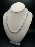 20" 8mm 25ctw Moissanite Silver Cuban Link 74.7g