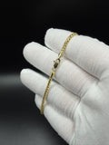 7.5" 14k Yellow Gold Franco 2.5mm 7.40g