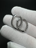 20mm Silver 3ctw E VS1 Lab Diamond Inside Out Hoops 4.4g