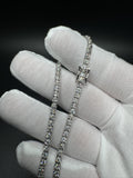 18" Silver 10ctw VS/VVS Lab Diamond Tennis Chain 3mm 15.4g