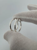 25mm Thin Silver Hoop Earrings 3.5g