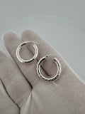 25mm Silver Hoop Earrings 5.7g