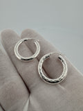 25mm Silver Hoop Earrings 5.7g