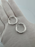 25mm Silver Hoop Earrings 5.7g