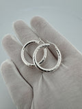 30mm Silver Hoop Earrings 7.1g