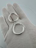30mm Silver Hoop Earrings 7.1g