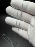 22" 14k White Gold Herme$ Link 1.5mm 3.04g