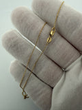 20" 14k Yellow Gold Herme$ Link 1mm 1.5g