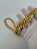 22” 14k Yellow Gold Monaco Cuban 11mm 34.85g