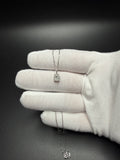 16-18" Adjustable Silver Cable Chain with 1ct Oval VS/VVS Lab Diamond Solitaire Pendant 1.6g