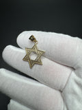1.25" 14k Yellow Gold Star of David 5mm Bail 1.84g