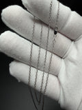 22" 14k White Gold Herme$ Link 1.5mm 3.04g