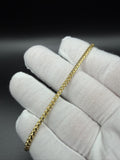 7.5" 14k Yellow Gold Franco 2.5mm 7.50g