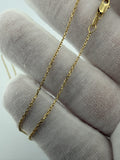 20" 14k Yellow Gold Herme$ Link 1mm 1.91g
