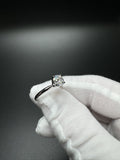 Size 7 14k White Gold 1ct E VS1 Round Lab Diamond Solitaire Engagement Ring EGL Certified 2.1g