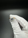 Size 6 14k Yellow Gold 5ct F VS+ Lab Diamond Solitaire Ring 3.5g