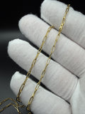 16" 14k Yellow Gold Paperclip Chain 2mm 2.14g