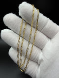 16" 14k Yellow Gold Paperclip Chain 2mm 2.14g