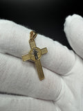 1.25" 14k Yellow Gold St Benedict Cross 4.4mm Bail 1.74g