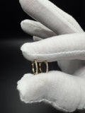 10mm 10k Yellow Gold 1/10ctw Natural Diamond Huggies .8g