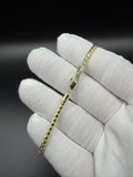 7.5" 14k Yellow Gold Franco 3mm 9.7g