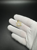1.25" 14k Yellow Gold Star of David 5mm Bail 1.84g