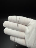16-18" Adjustable Silver Cable Chain with 1/4ct Emerald Cut VS/VVS Lab Diamond Solitaire Pendant 1.1g
