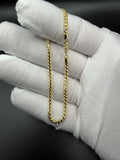 7.5" 14k Yellow Gold Franco 2.5mm 5.95g