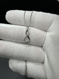 24" 14k White Gold Box Chain & 3/4" Infinity Pendant 1/5ctw Natural Diamonds 4.4g