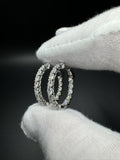 20mm Silver 3ctw E VS1 Lab Diamond Inside Out Hoops 4.4g