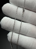 22" 14k White Gold Herme$ Link 1.5mm 3.04g