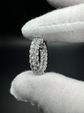 20mm Silver 3ctw E VS1 Lab Diamond Inside Out Hoops 4.4g