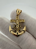 1.25" 14k Yellow Gold Mariner Cross 5mm Bail 2.8g
