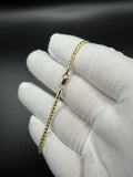 7.5" 14k Yellow Gold Franco 2.5mm 5.95g