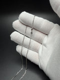 18" 14k White Gold Herme$ Link 1.8mm 3.7g
