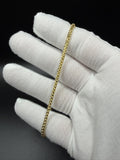 8.5" 14k Yellow Gold Franco 2.5mm 8.26g