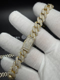 22" 10mm gold over silver moissanite Cuban chain, 18.86ctw D VVS1, 94.9g – Ott Family Jewelry (8)