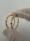 35mm 18K yellow gold twisted hoop earrings, 3.4g – Ott Family Jewelry (5)