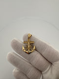 1.25" 14k Yellow Gold Mariner Cross 5mm Bail 2.8g