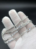 3mm Solid .925 Sterling Silver Box Link Chains – Italian Made