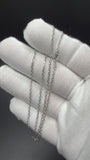 18" 14k White Gold Herme$ Link 1.8mm 3.7g